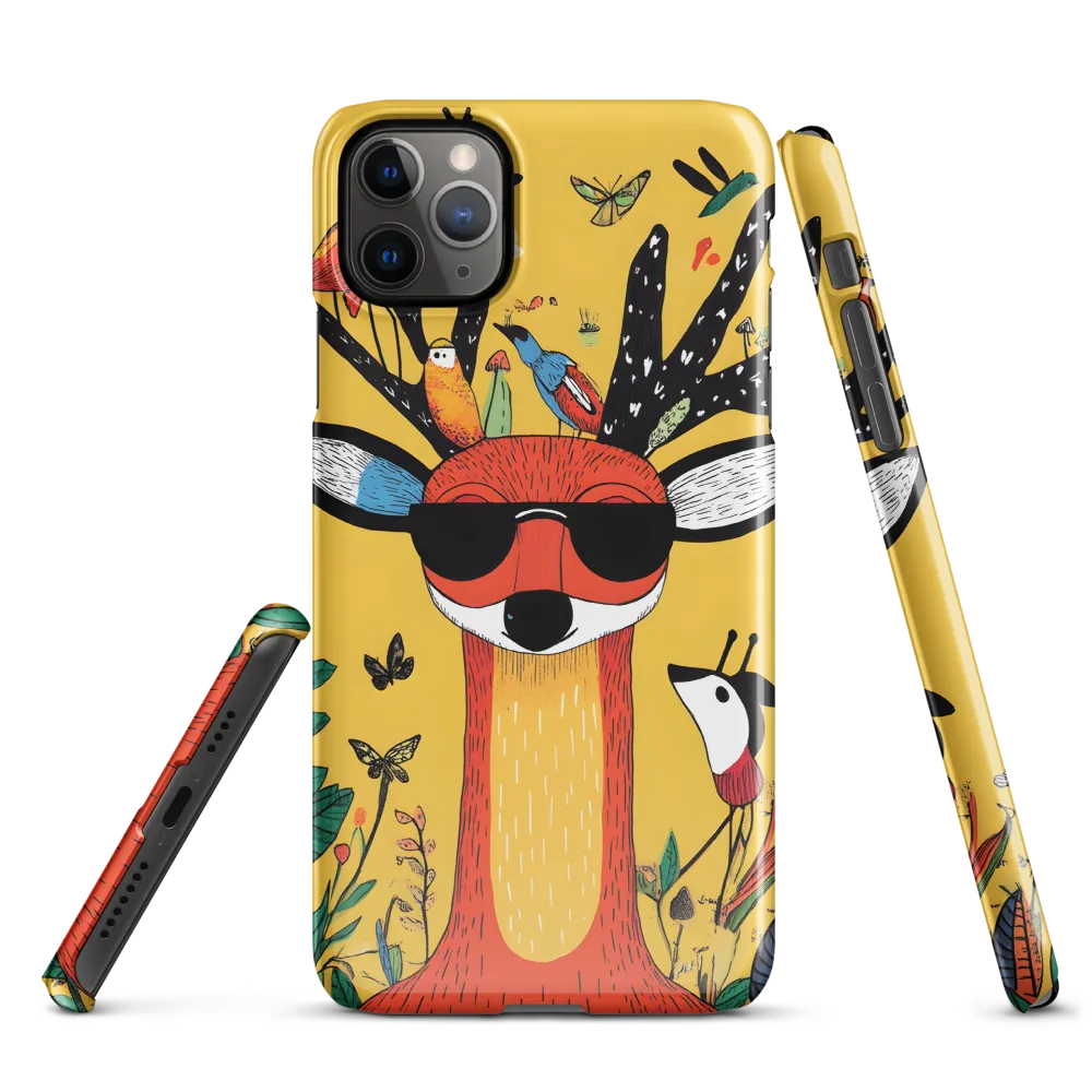 Playful Deer with Sunglasses | Phone Case |  11 Pro Max | Snap Case | Glossy