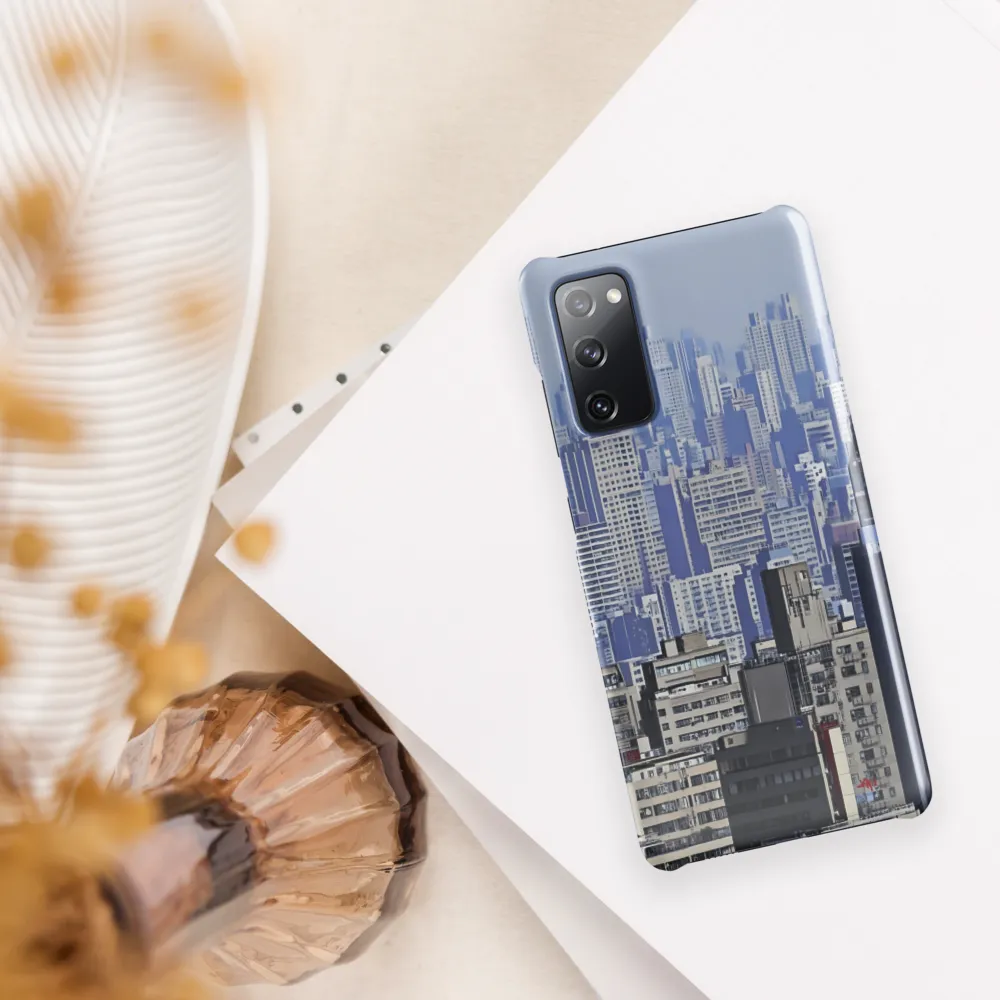 Urban Symphony: A Cityscape in Blues and Grays