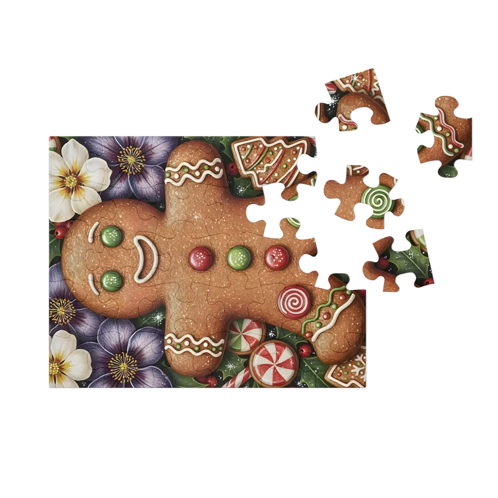 Gingerbread Cheer 
 Jigsaw Puzzle in Tin Box
