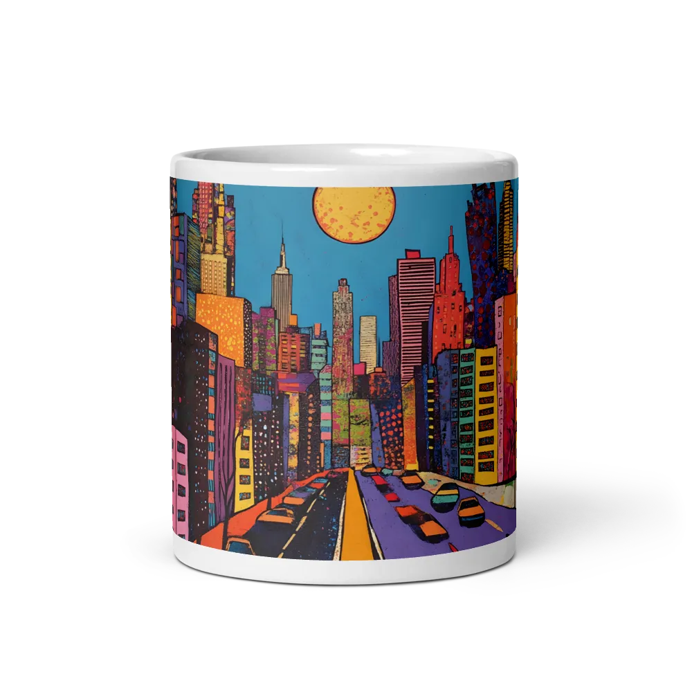 Urban Vibrance: A Pop Art Cityscape | Mugs | Multiple Sizes & Colors