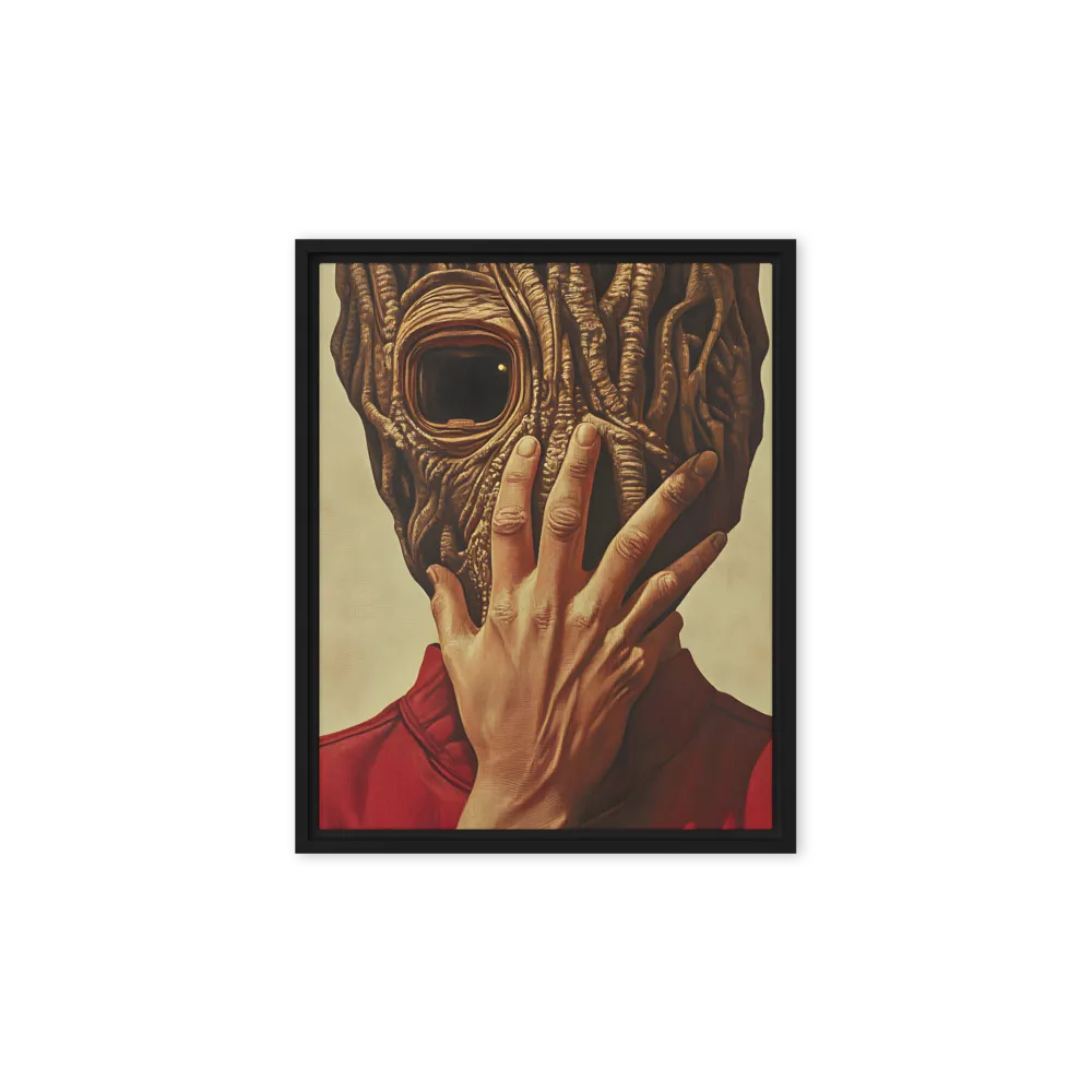 The Mask of Roots | Canvas with Black Frame | 8″×10″