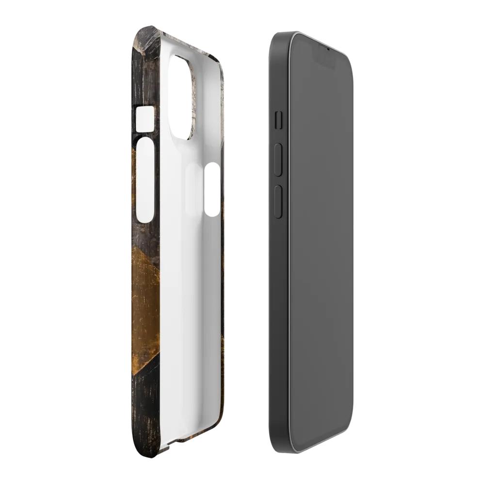Geometric Harmony in Gold and Black | Phone Case |  14 | Snap Case | Matte