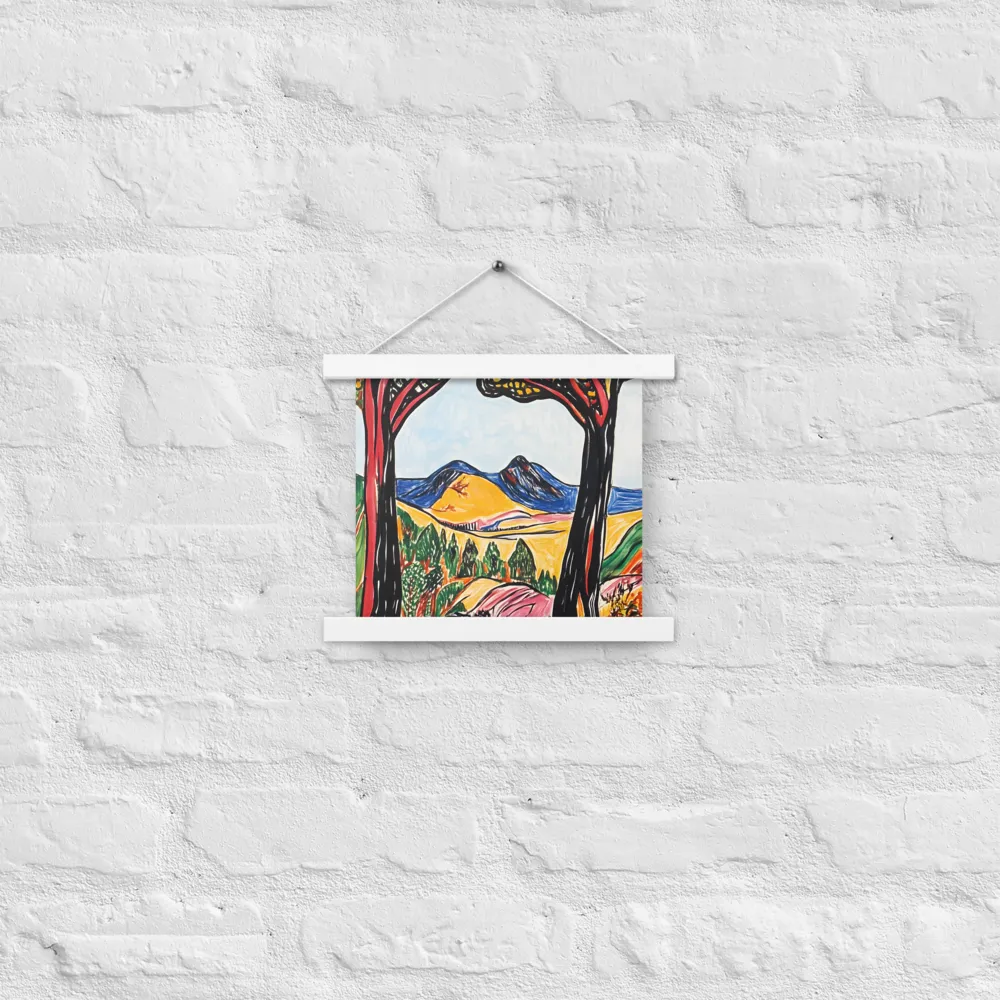 Vibrant Nature's Embrace | Poster With White Wood Hanger | 10″×10″