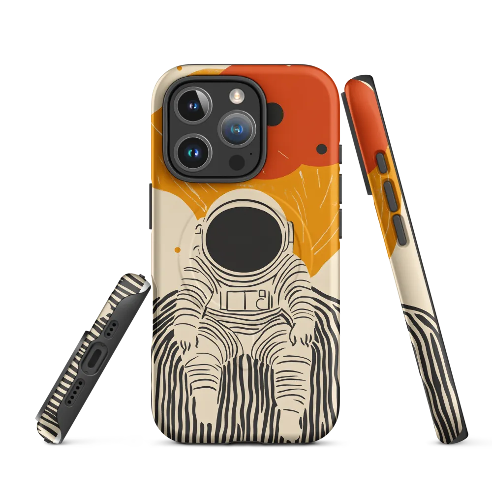 Astronaut in Cosmic Thoughts | Phone Case |  16 Pro | MagSafe® Tough Case | Matte