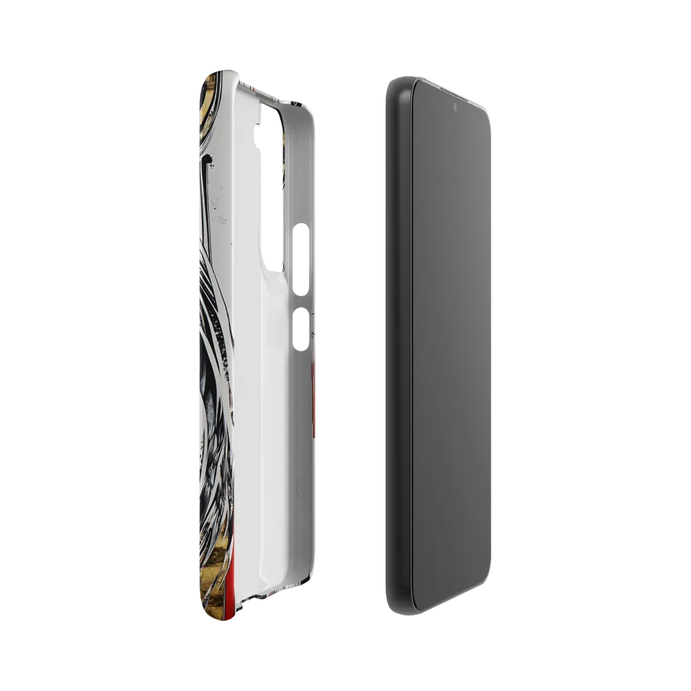 Ethereal Majesty: The Abstract Zebra | Phone Case |  S22 | Snap Case | Matte