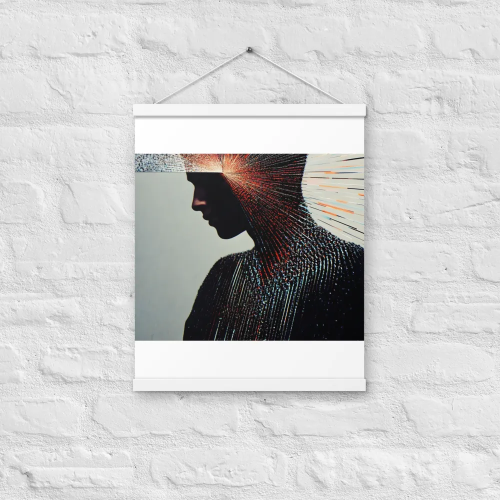 Radiant Reflection: An Abstract Journey of Thought | Poster With White Wood Hanger | 16″×20″