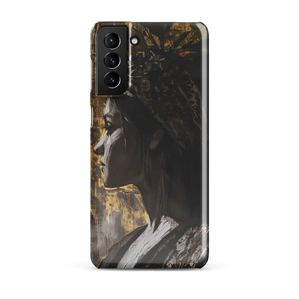 Golden Elegance: A Modern Profile Portrait