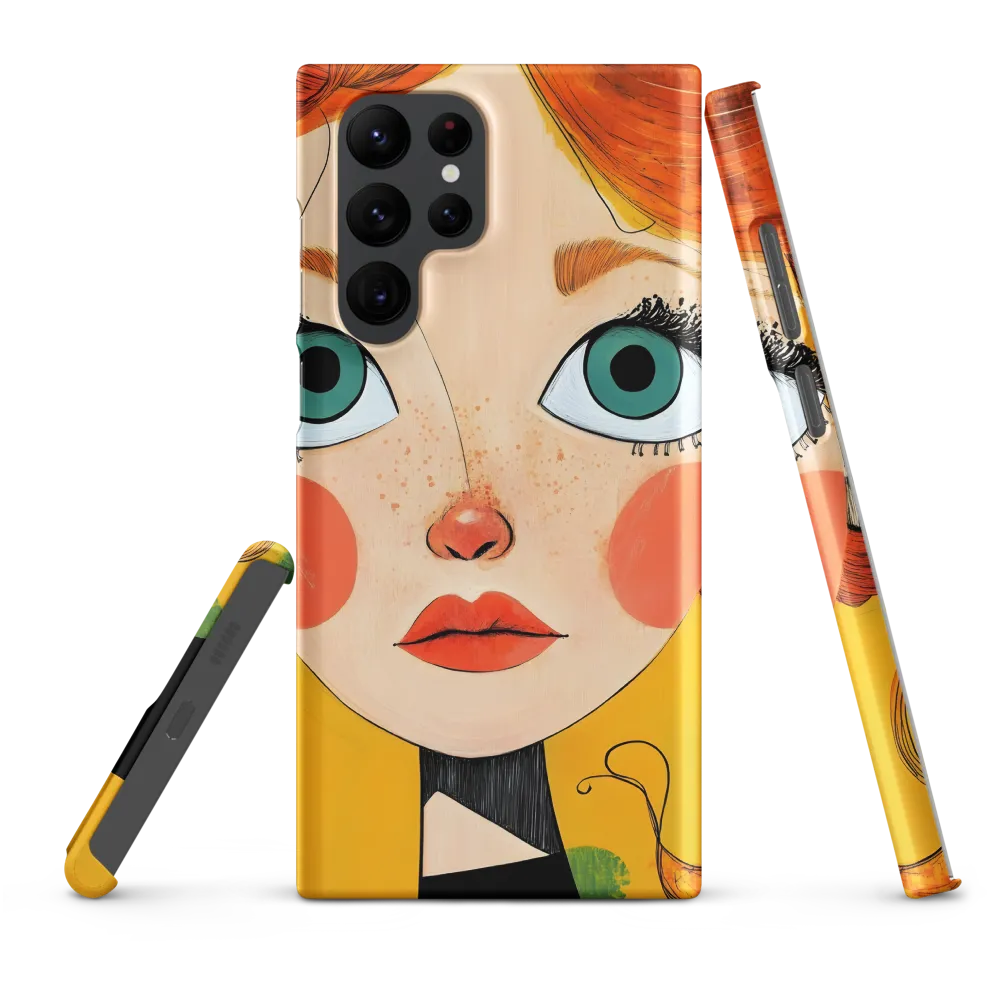 Whimsical Portrait of a Girl | Phone Case |  S22 Ultra | Snap Case | Matte