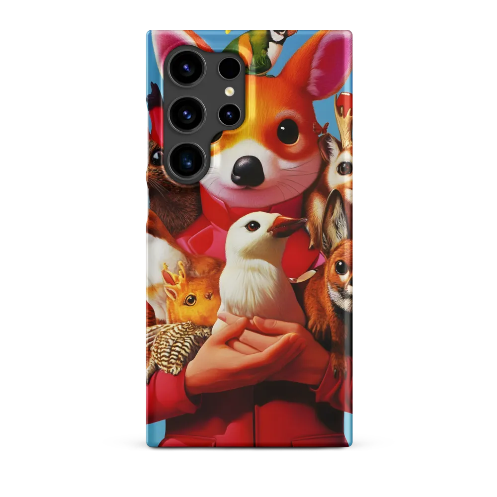 Harmony in Whimsy: A Modern Animal Ensemble | Phone Case |  S24 Ultra | Snap Case | Matte