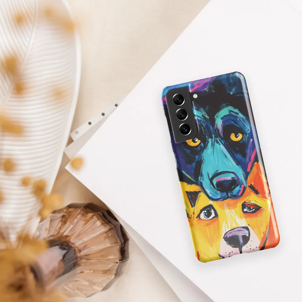 Vibrant Companions: An Expression of Canine Spirit | Phone Case |  S21 | Snap Case | Glossy