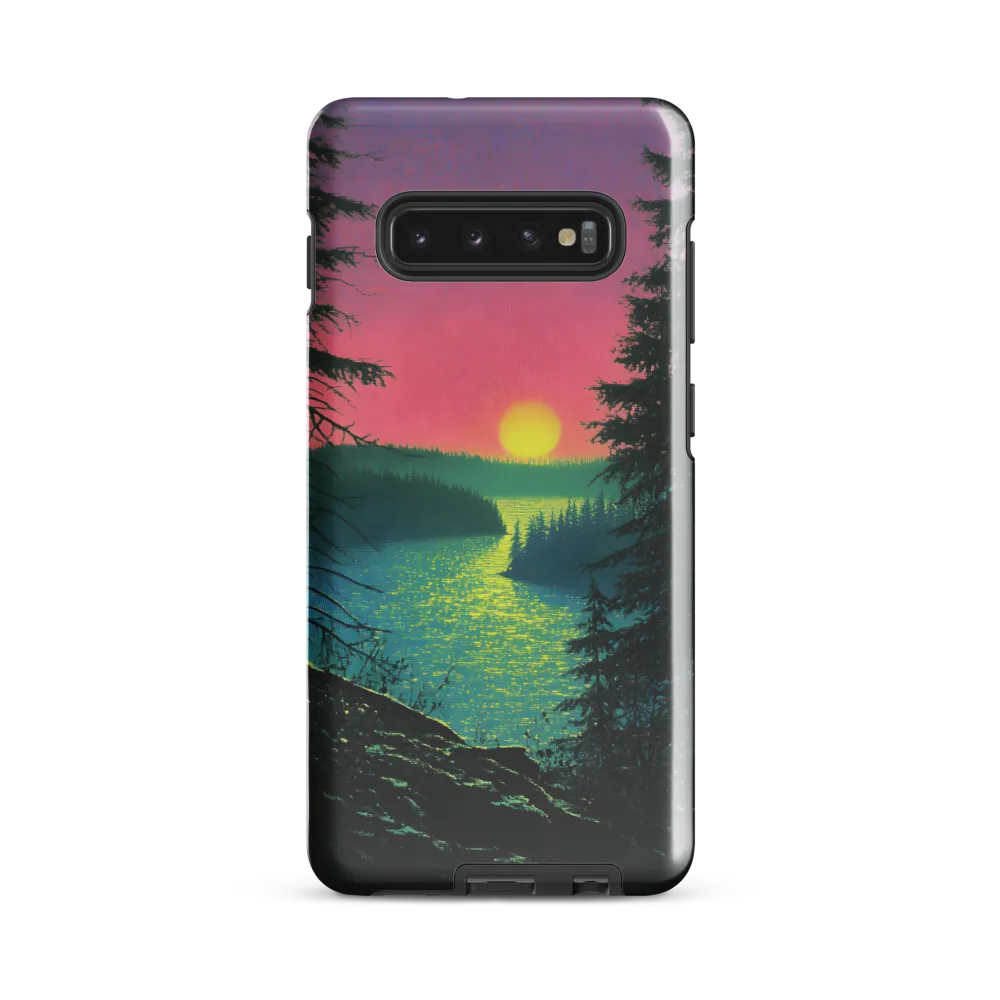 Serene Sunset by the Tranquil River | Phone Case |  S10 Plus | Tough Case | Glossy