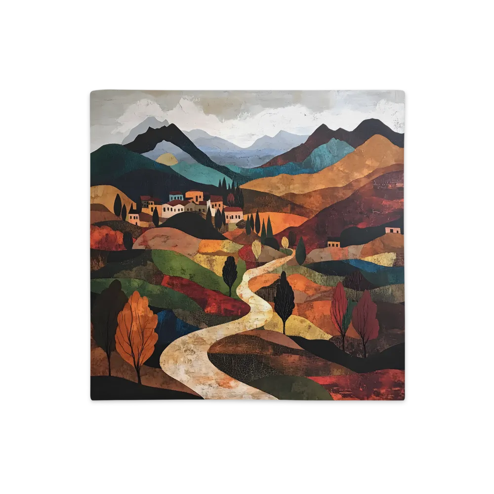 Harmony in Colorful Hills | Pillow Case | 18″×18″