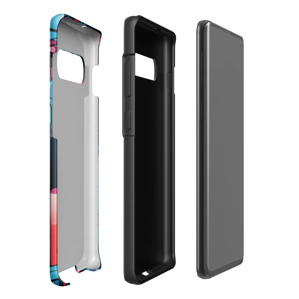 Dynamic Geometry: A Colorful Interplay | Phone Case |  S10 Plus | Tough Case | Glossy