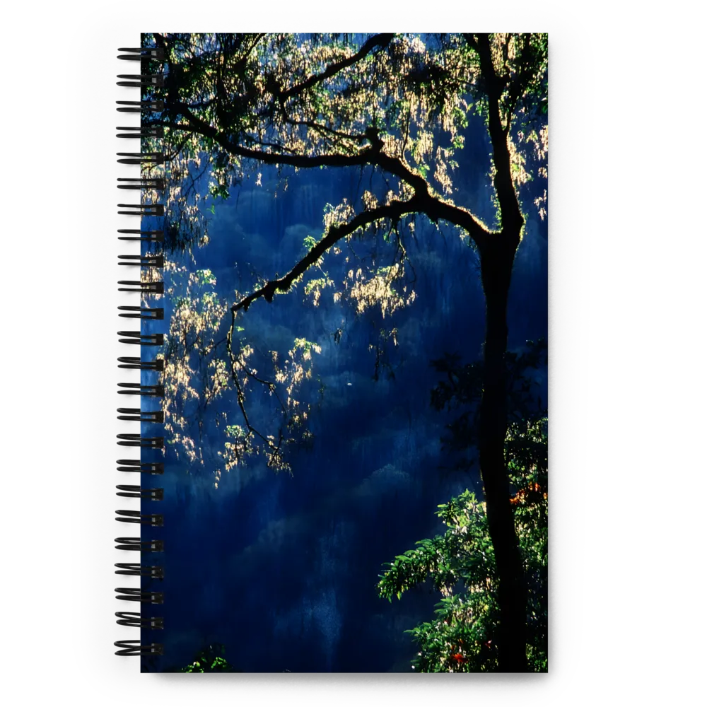 Whispers of Nature: The Silhouette of Serenity | Spiral Notebook