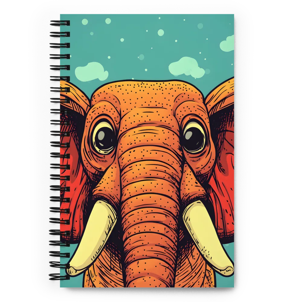 Whimsical Majesty: The Playful Elephant | Spiral Notebook