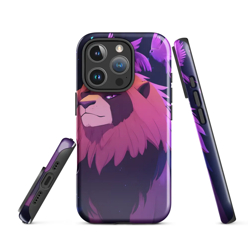 Regal Serenity: The Majestic Lion | Phone Case |  16 Pro | Tough Case | Glossy
