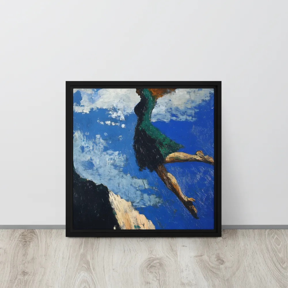 Boundless Ascent | Canvas with Black Frame | 16″×16″