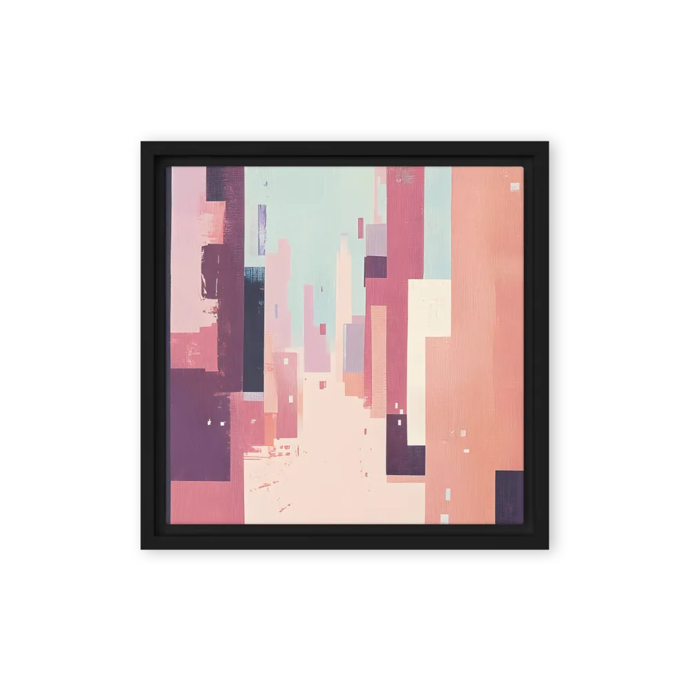 Tranquil Cityscape | Canvas with Black Frame | 12″×12″