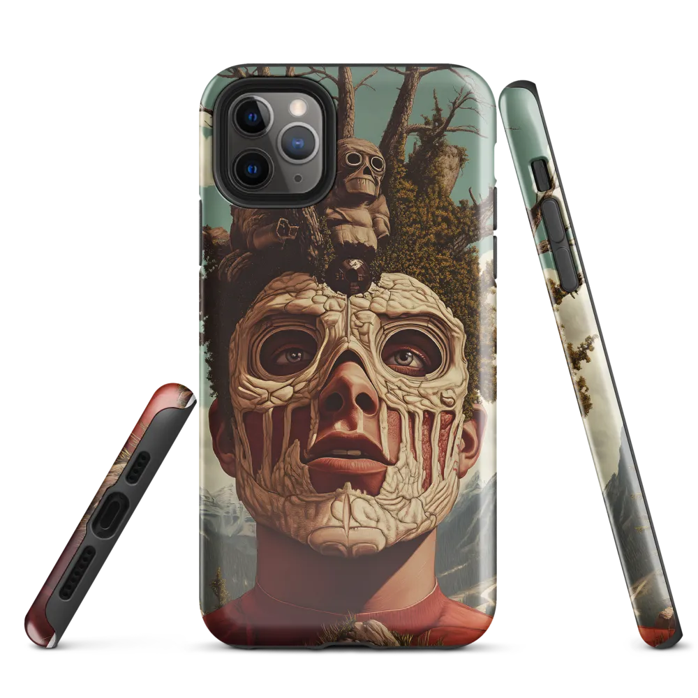 Nature's Mask: A Surreal Exploration | Phone Case |  11 Pro Max | Tough Case | Glossy