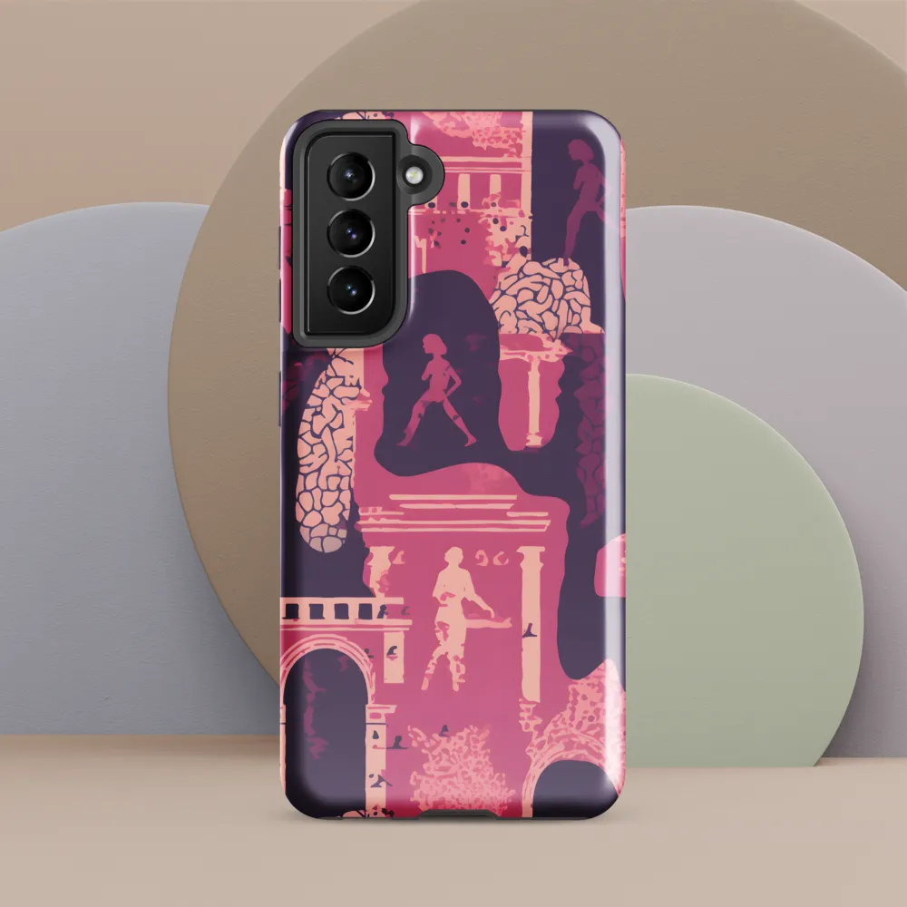 Whimsical Interplay of Figures and Architecture