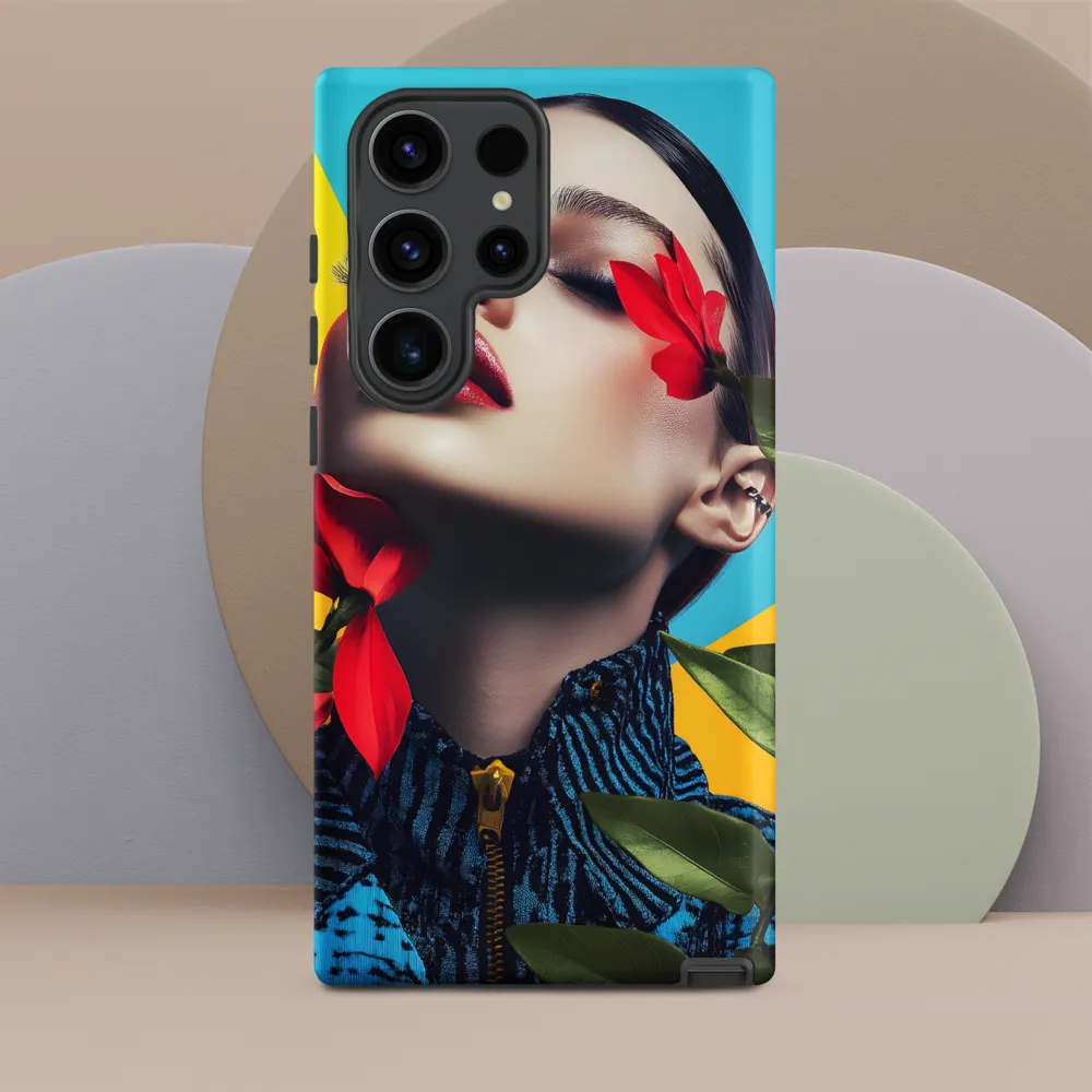 Floral Serenity: A Contemporary Portrait