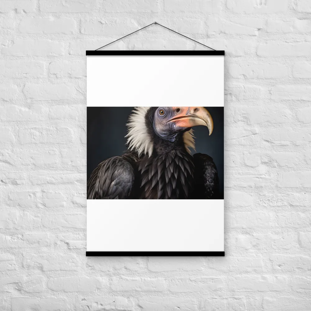 Majestic Vulture Portrait | Poster With Black Wood Hanger | 24″×36″