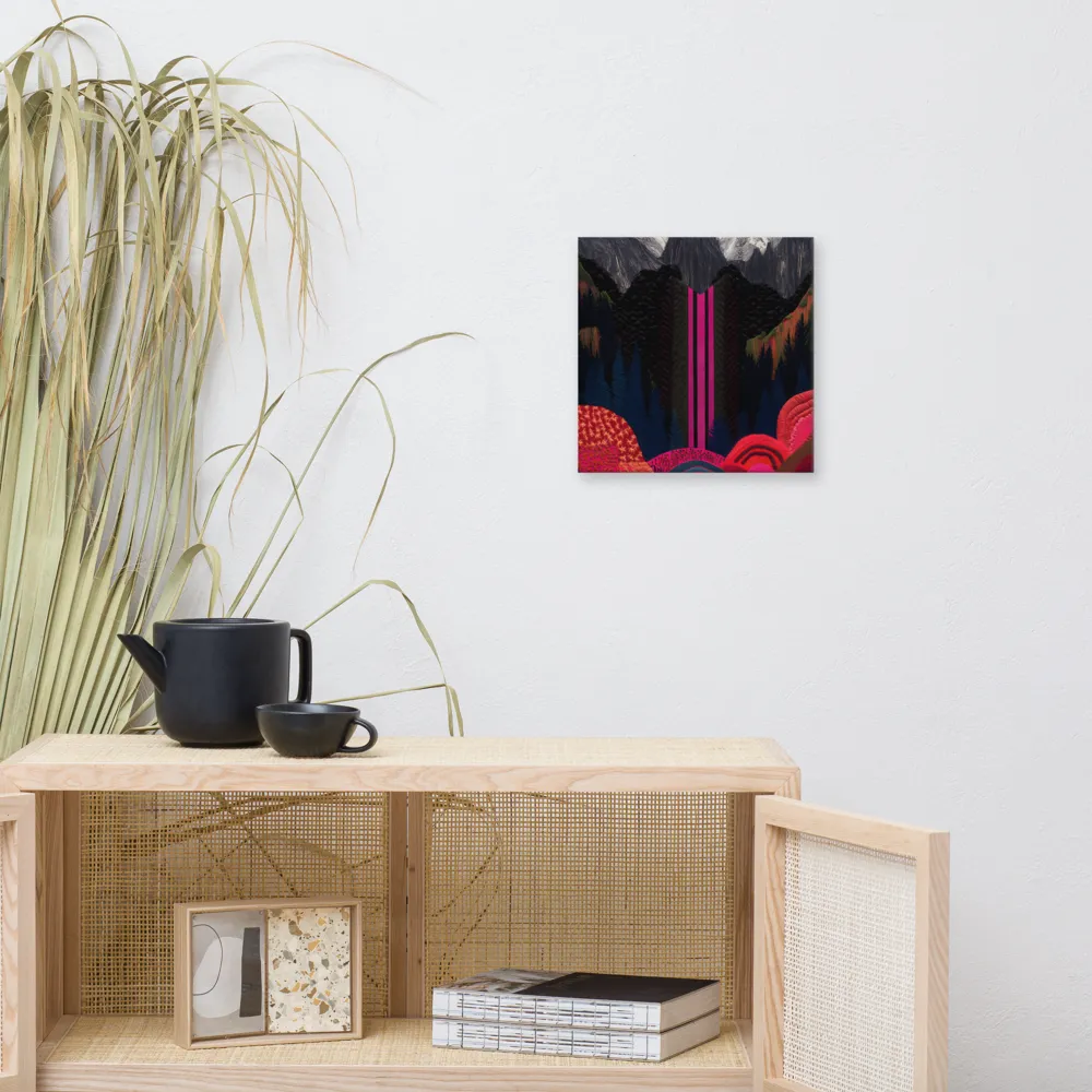 Ethereal Cascade: A Surreal Landscape | Canvas | 12″×12″