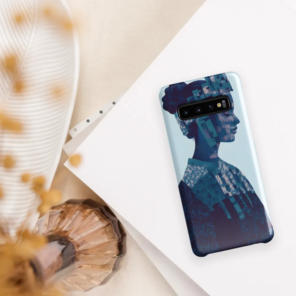 Digital Portrait in Abstract Blue