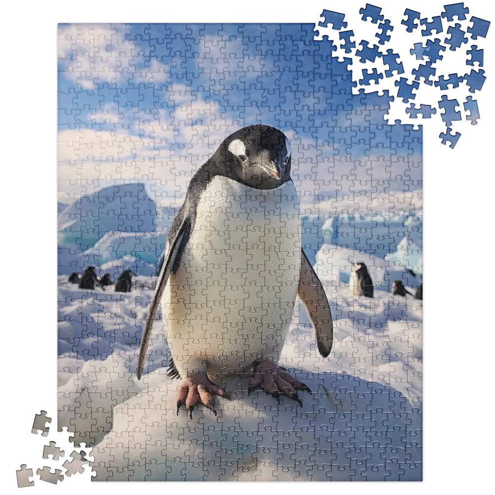 Solitary Majesty: Arctic Penguin on Ice | Jigsaw Puzzle | 520 pieces