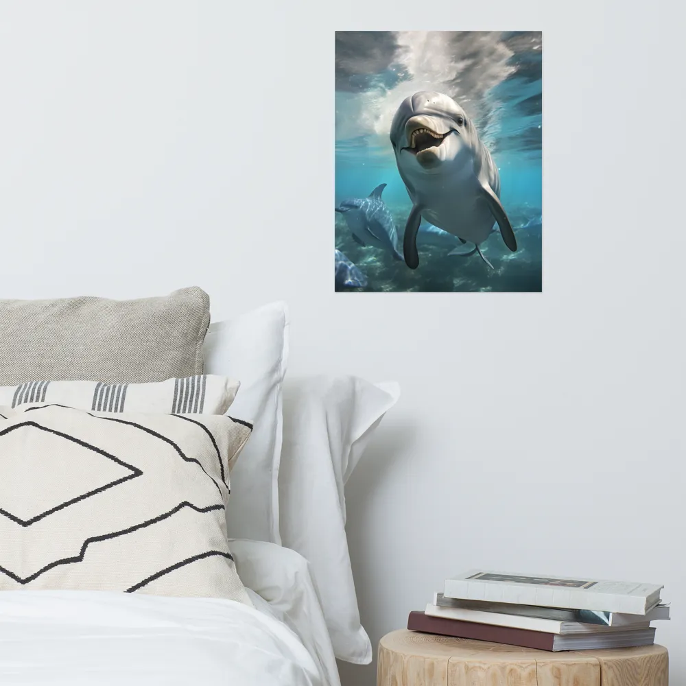 Beneath the Waves: A Dolphin's Dance