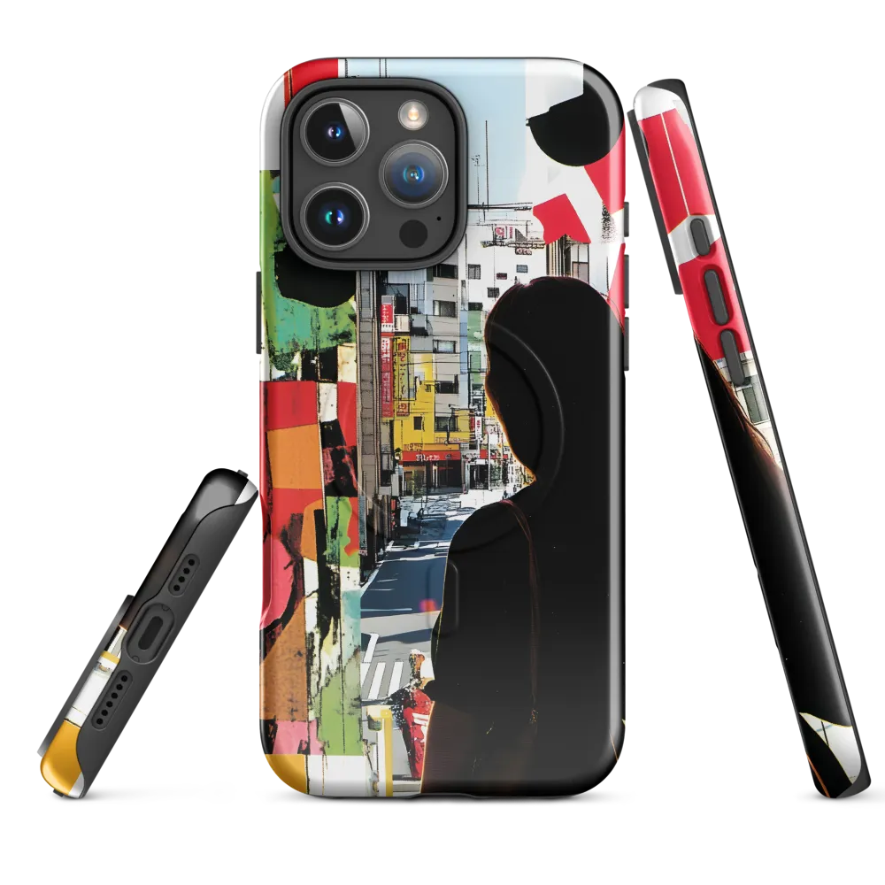 Urban Reflections: A Silhouette's Journey | Phone Case |  16 Pro Max | MagSafe® Tough Case | Glossy
