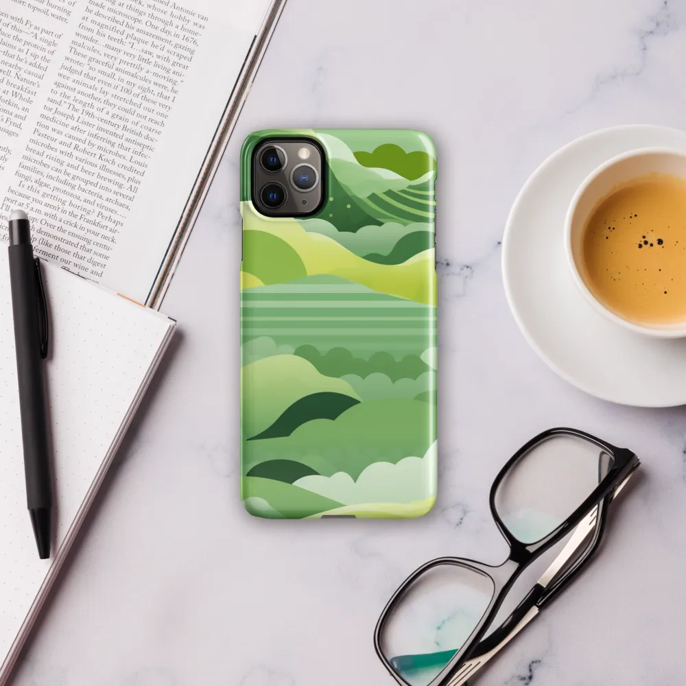 Tranquility in Green Waves | Phone Case |  11 Pro Max | Snap Case | Glossy