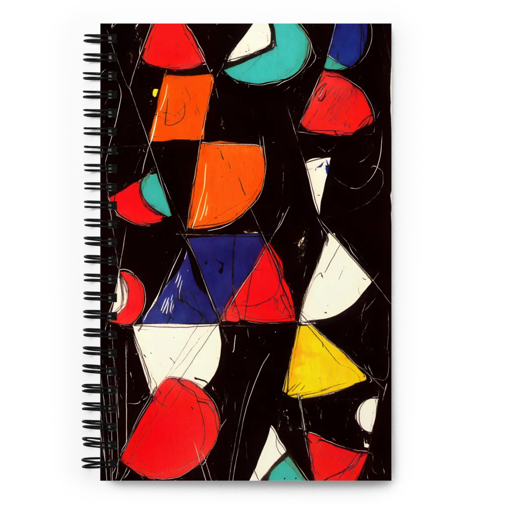 Vibrant Geometric Symphony | Spiral Notebook