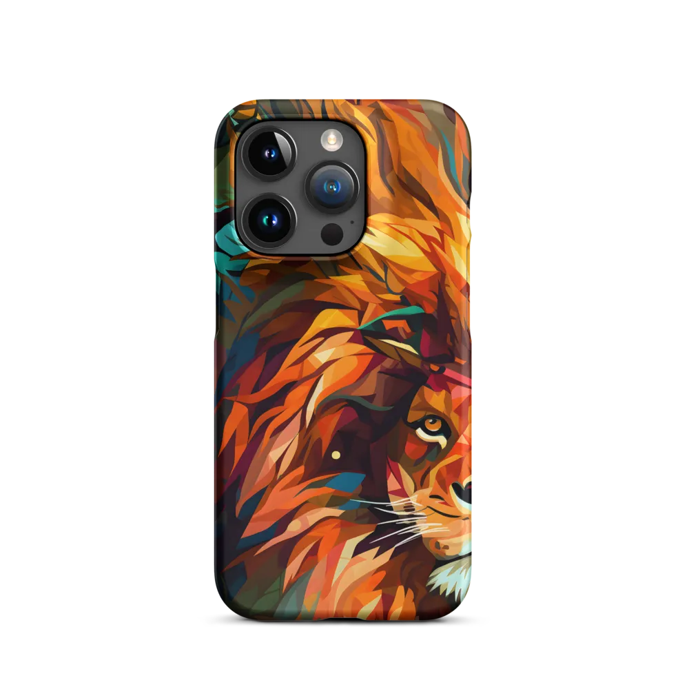 Majestic Gaze: The Polygonal Lion