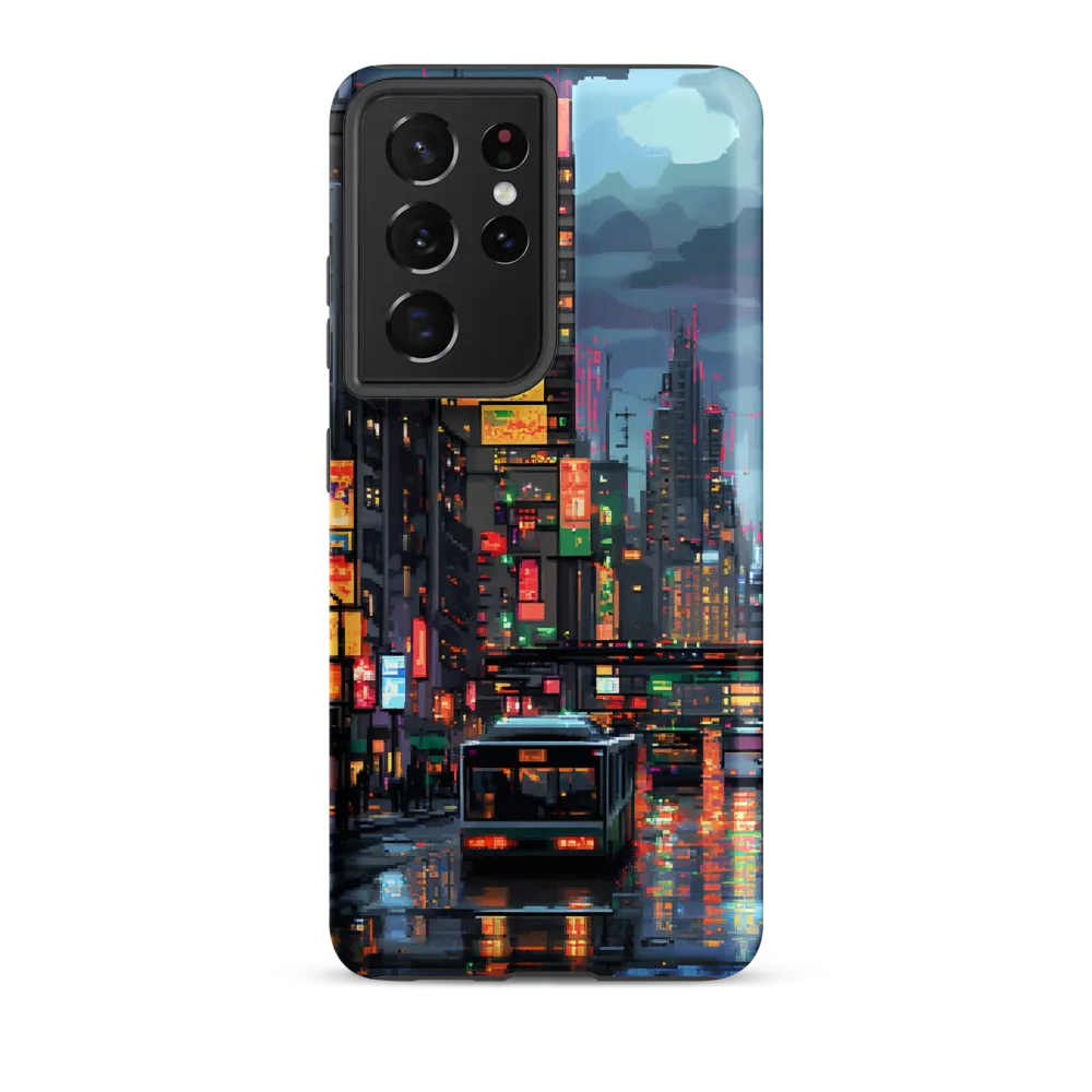Neon Dreams: A Pixelated Urban Night