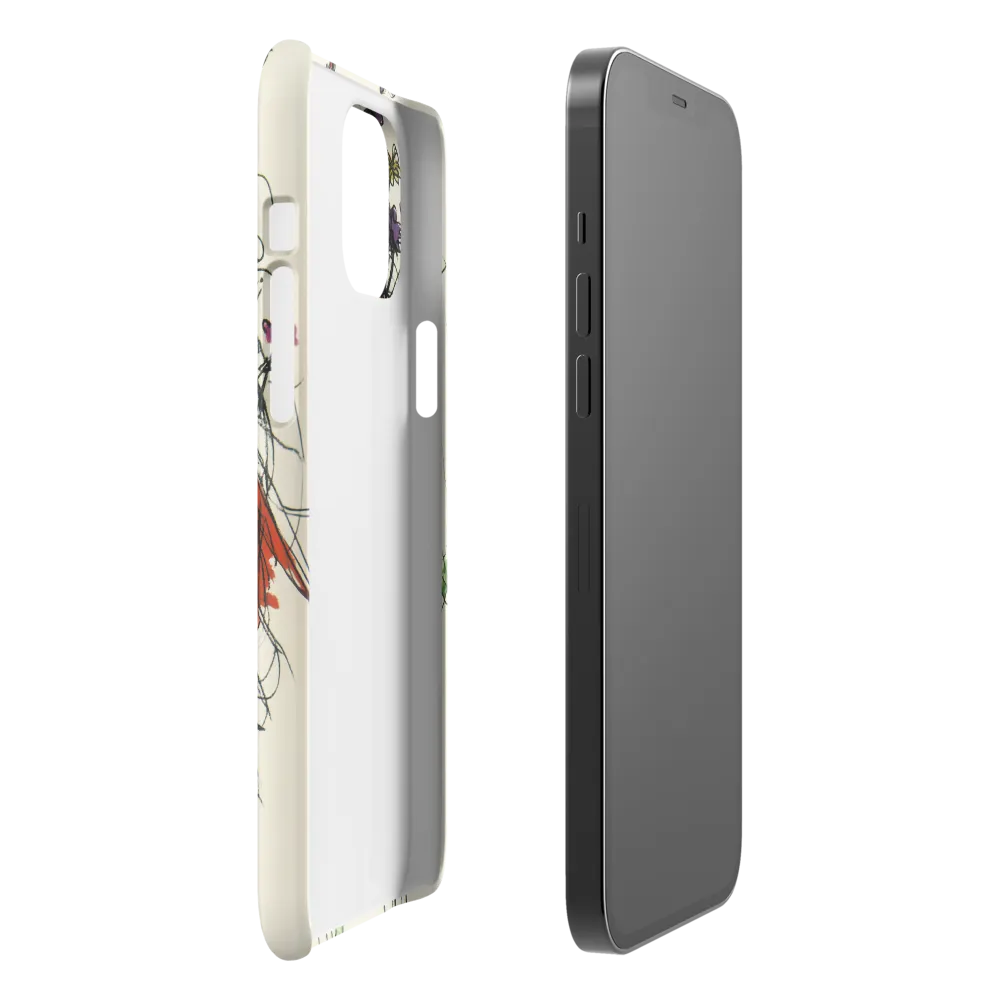 Whimsical Floral Portrait | Phone Case |  12 Pro Max | Snap Case | Matte