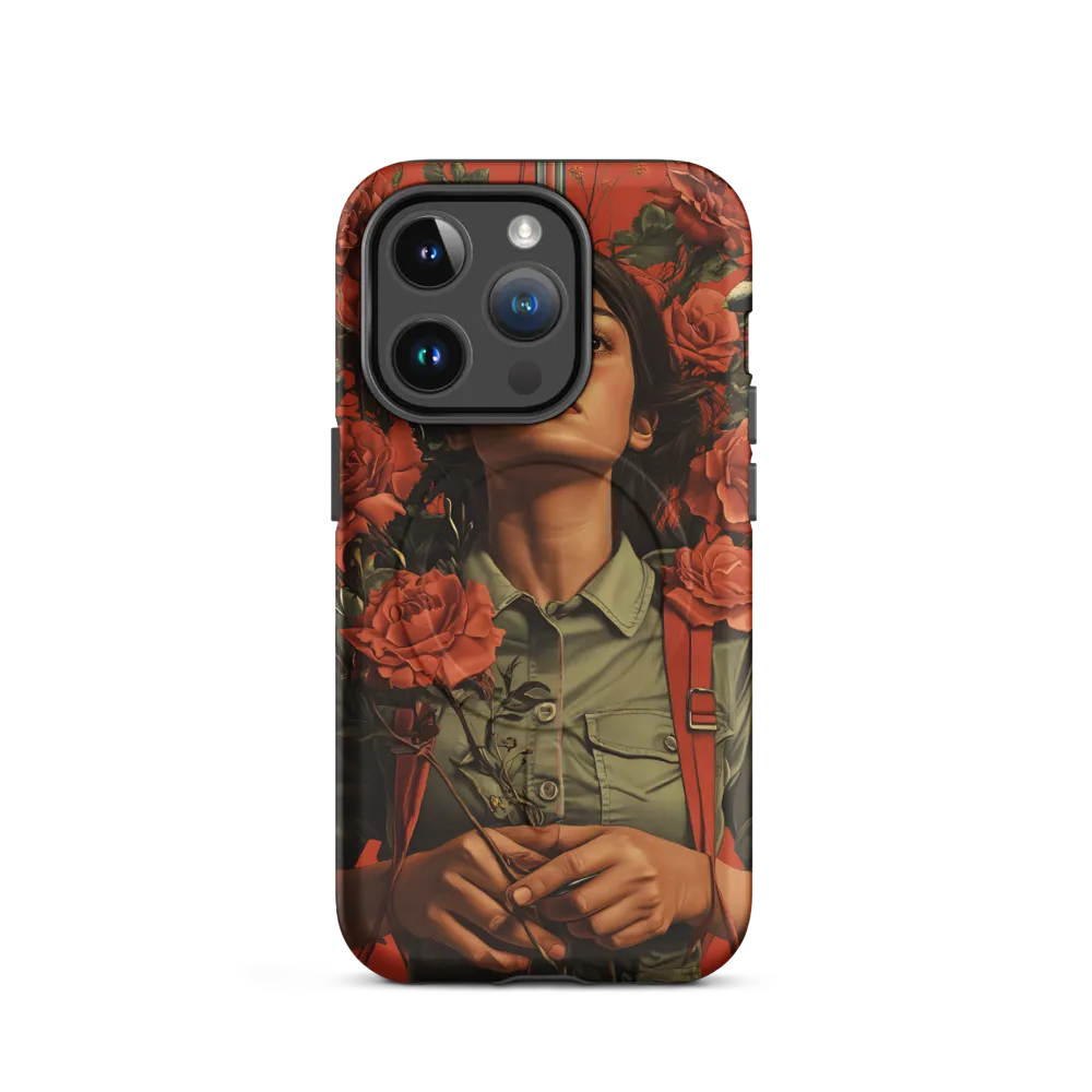Harmony and Strength: A Portrait Among Roses