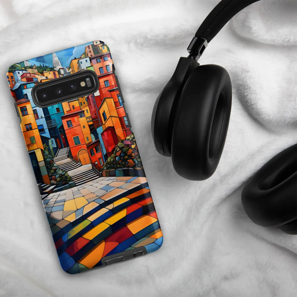 Vibrant Village: A Cubist Journey