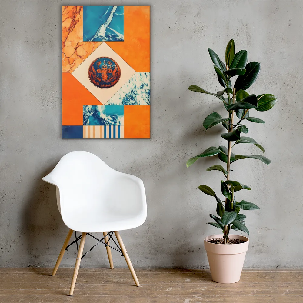 Harmonious Encounters: Abstract Geometry | Canvas | 24″×36″