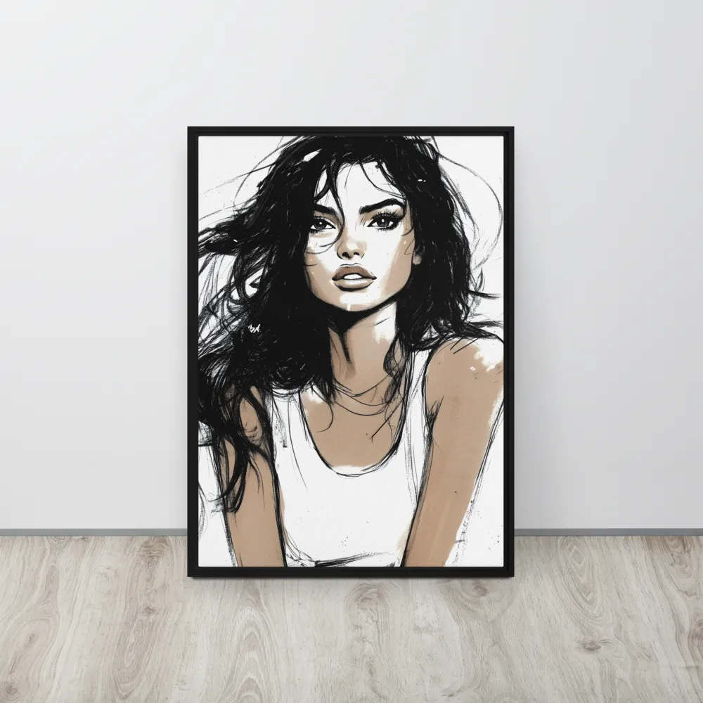 Whispers of Elegance | Canvas with Black Frame | 20″×28″