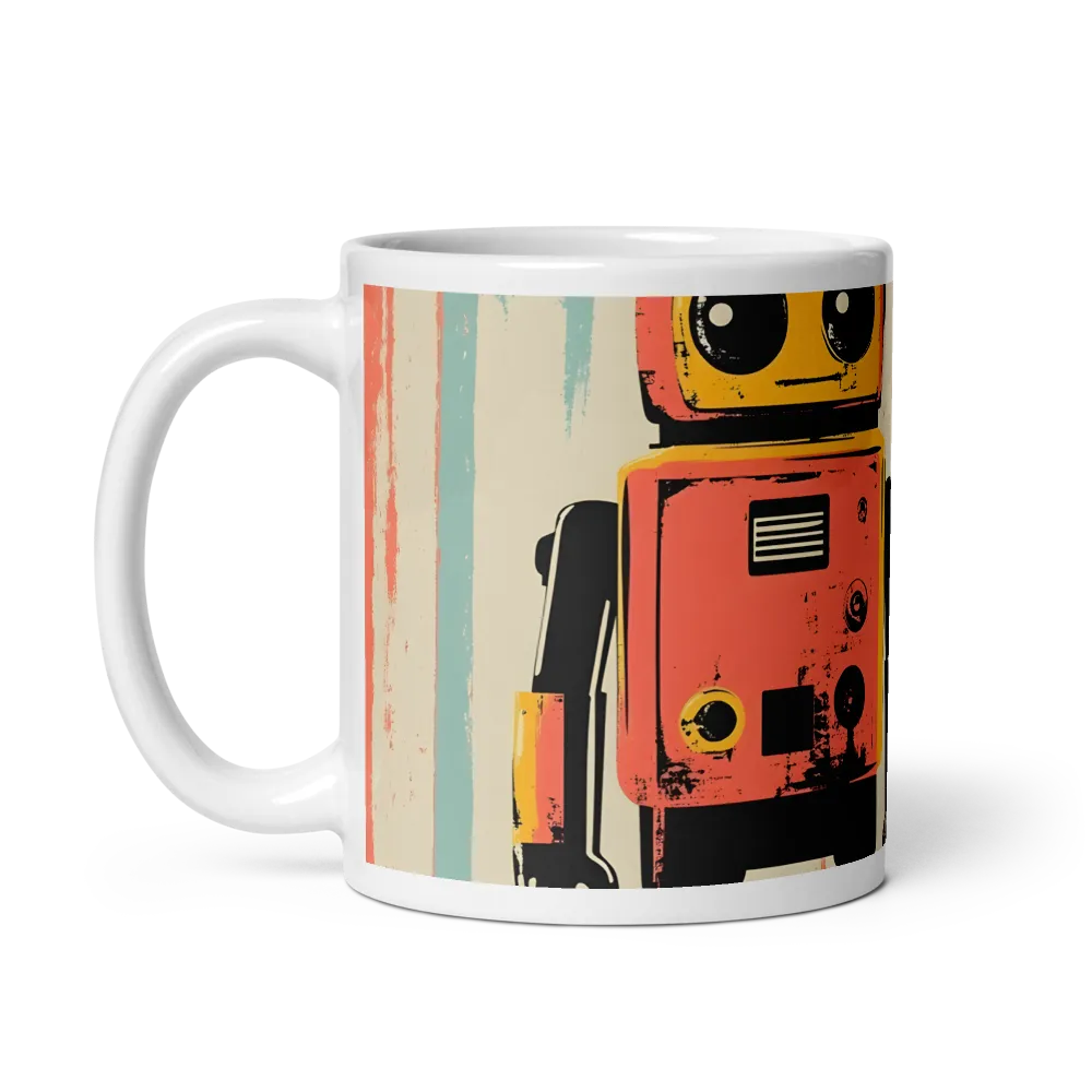 Retro Robot Charm | Mug with White inside | 11 oz