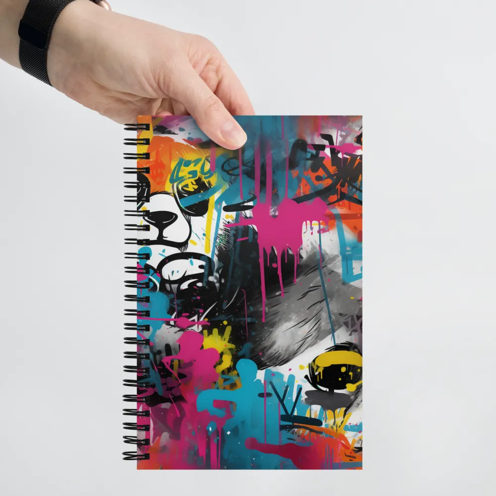 Urban Symphony: The Playful Panda | Spiral Notebook