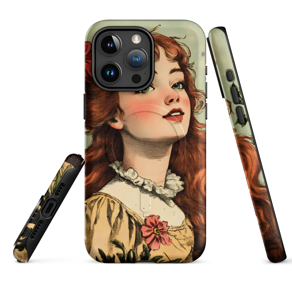 Whimsical Portrait of a Flower-Adorned Girl