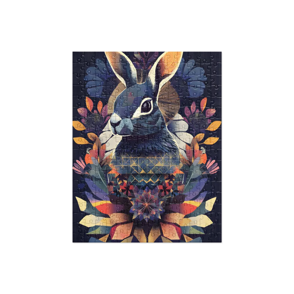 Ethereal Bunny: A Geometric Wonderland | Jigsaw Puzzle | 252 pieces