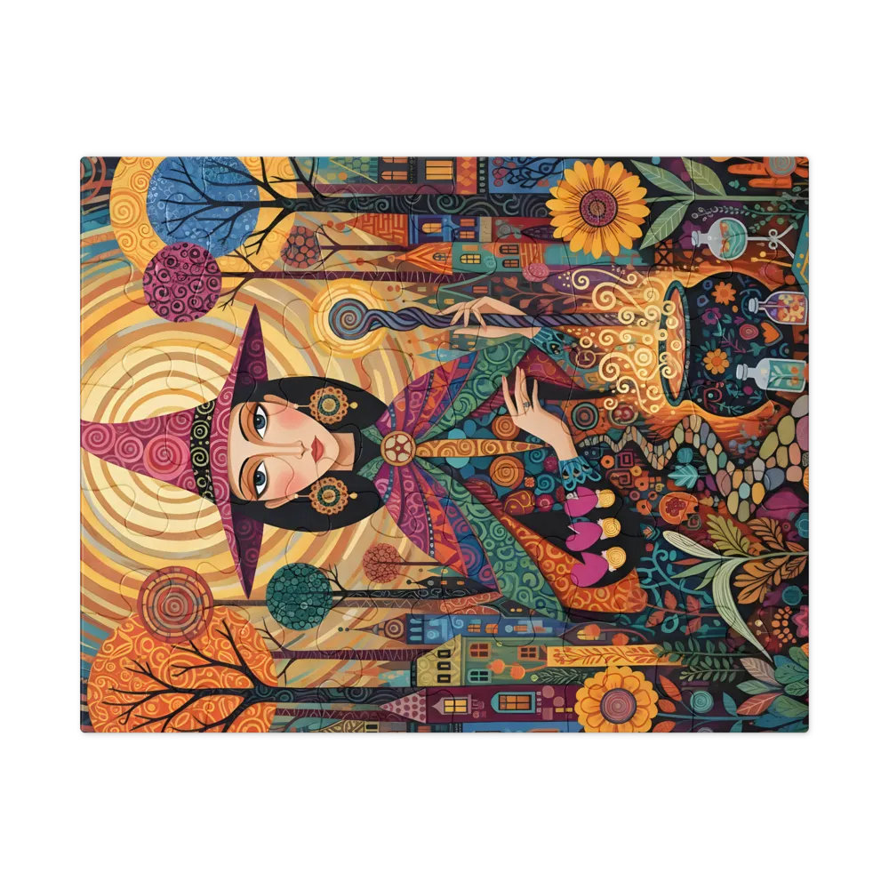 Sunlit Enchantress 
 Jigsaw Puzzle in Tin Box