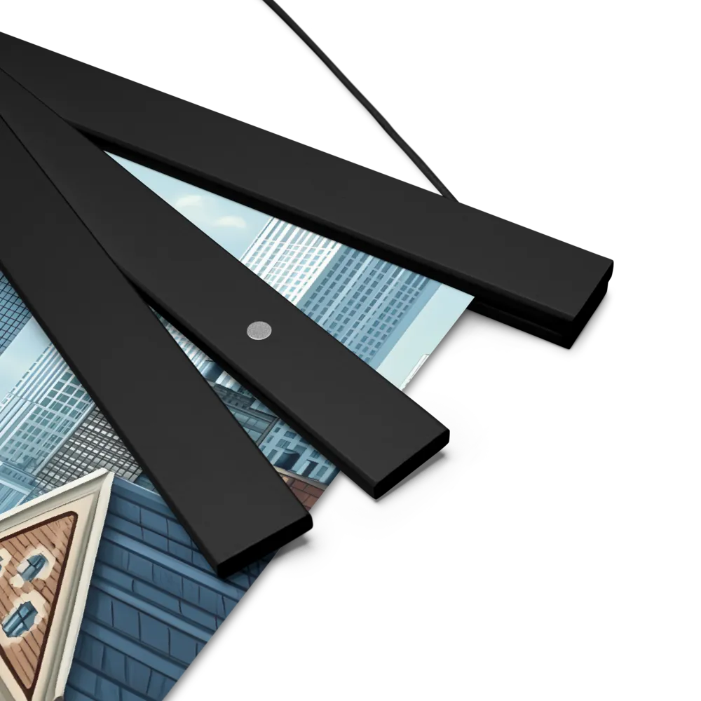 Urban Symphony | Poster With Black Wood Hanger | 10″×10″