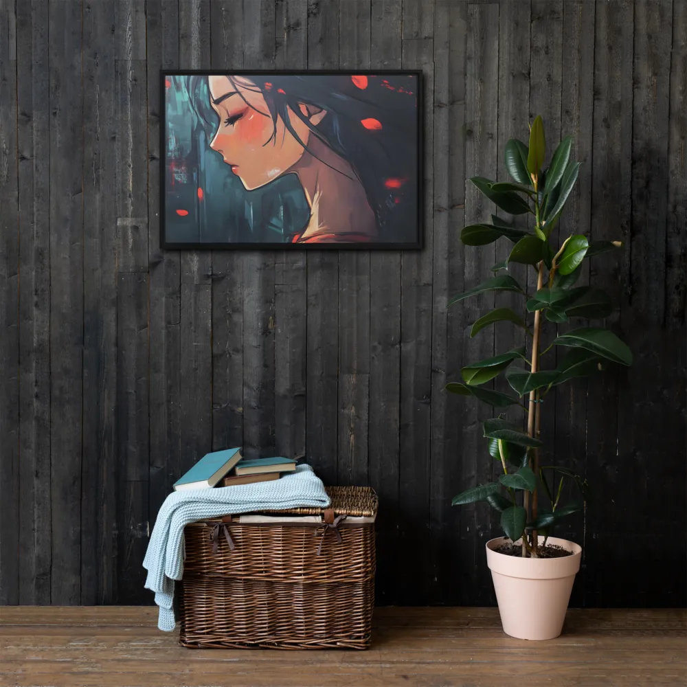 Whispers of Melancholy | Canvas with Black Frame | 20″×30″