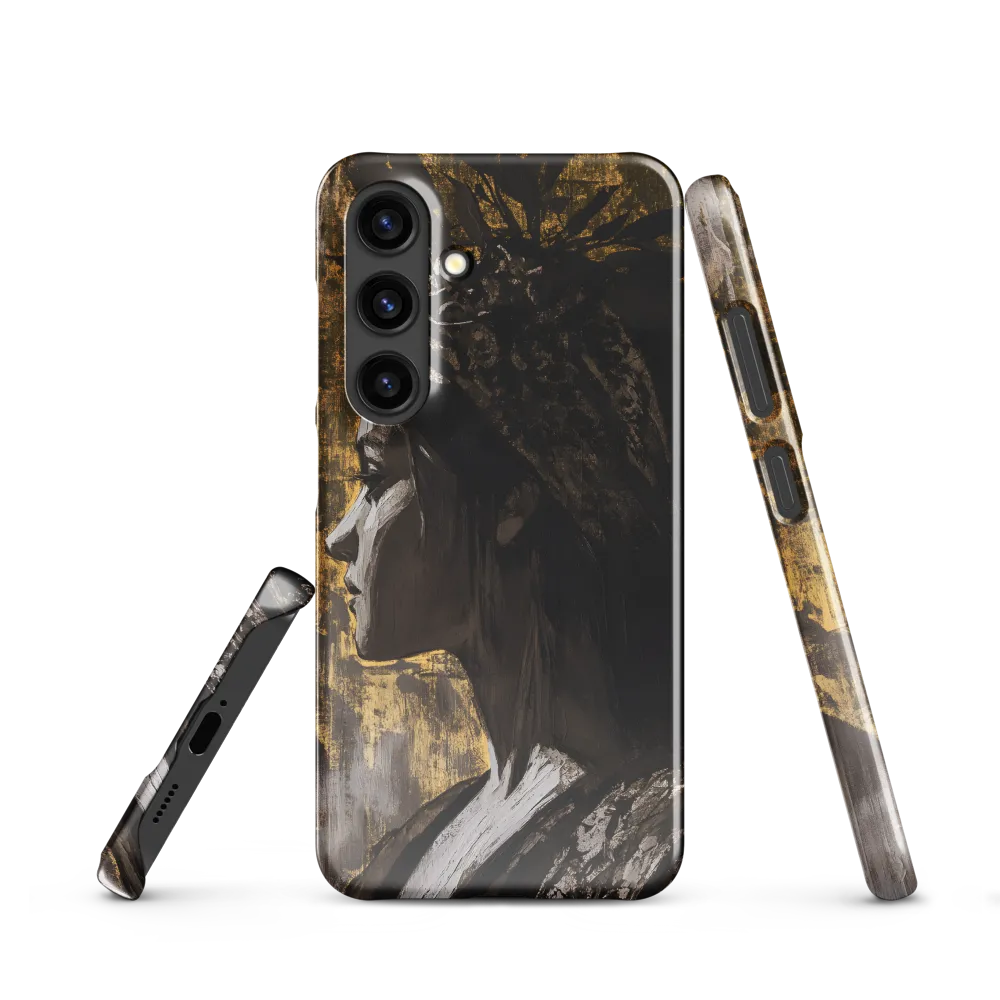 Golden Elegance: A Modern Profile Portrait