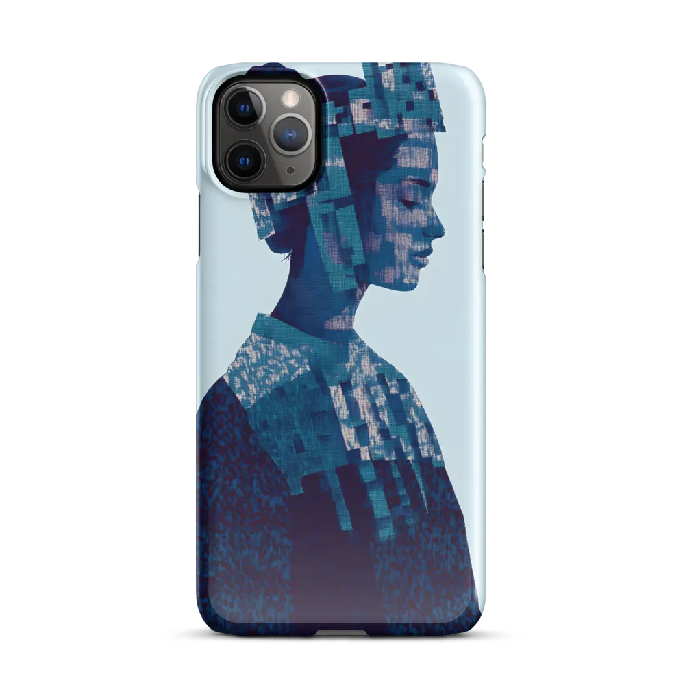 Digital Portrait in Abstract Blue | Phone Case |  11 Pro Max | Snap Case | Glossy