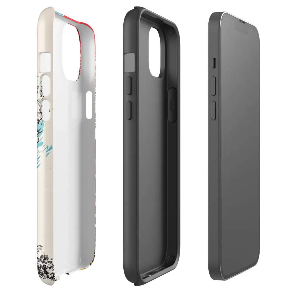 Floral Symphony in Bold Colors | Phone Case |  14 Plus | Tough Case | Matte